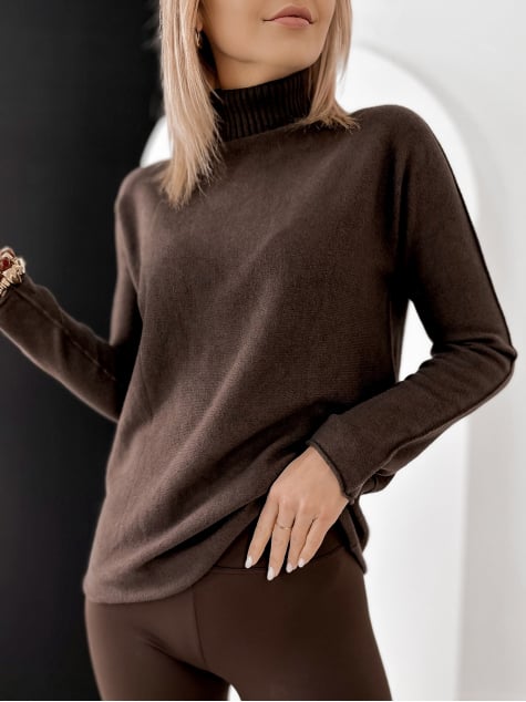 SWETER AGNES BRĄZOWY