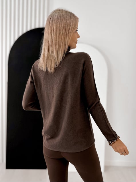 SWETER AGNES BRĄZOWY