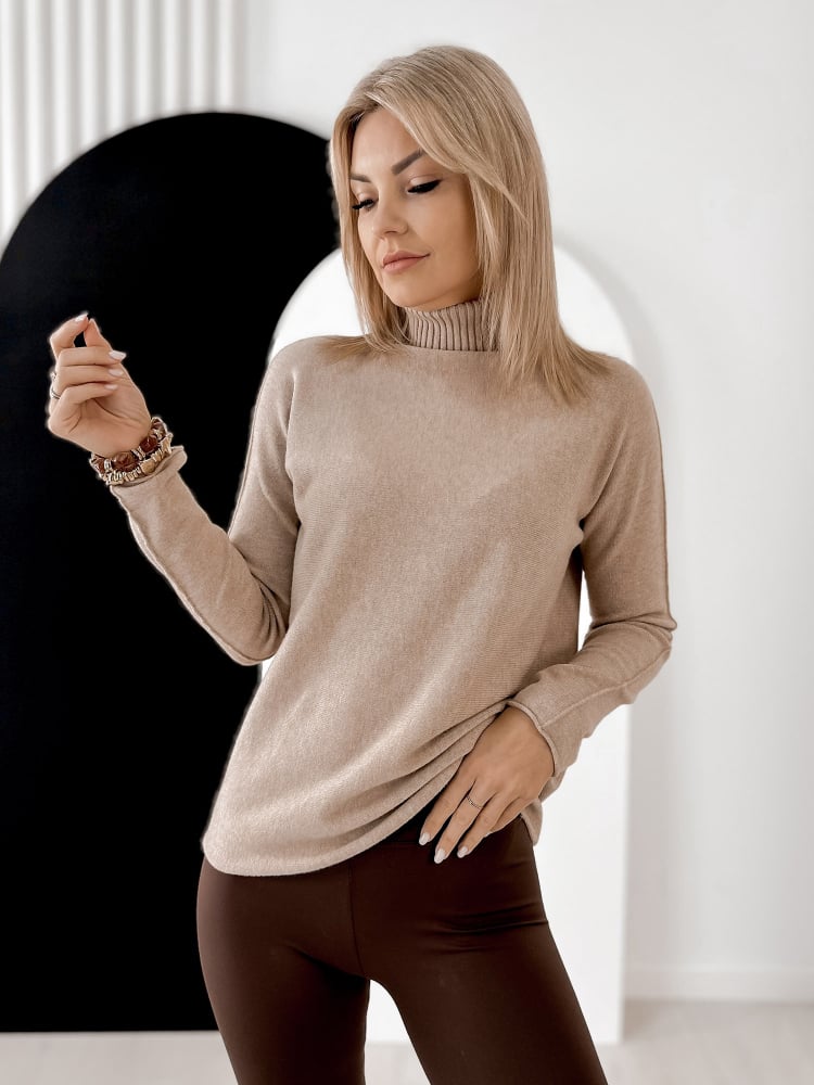SWETER AGNES BEŻOWY