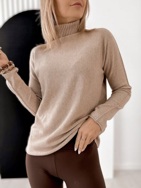 SWETER AGNES BEŻOWY