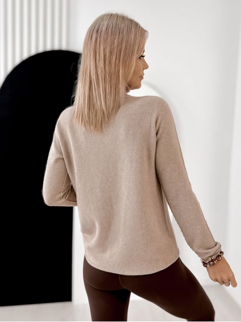 SWETER AGNES BEŻOWY