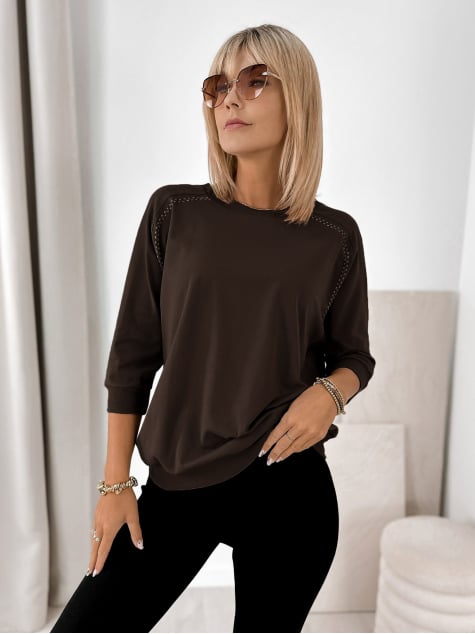 BLUZKA CONSTANCE CIEMNOBRĄZOWA