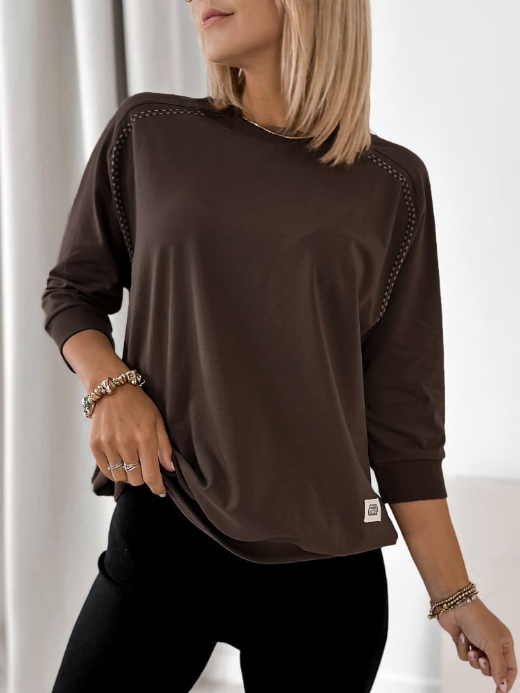 BLUZKA CONSTANCE CIEMNOBRĄZOWA