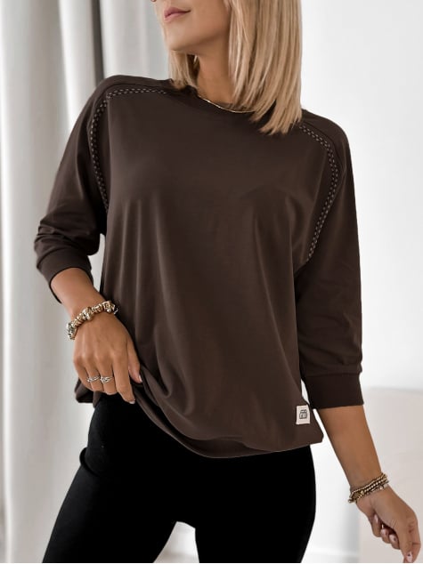 BLUZKA CONSTANCE CIEMNOBRĄZOWA