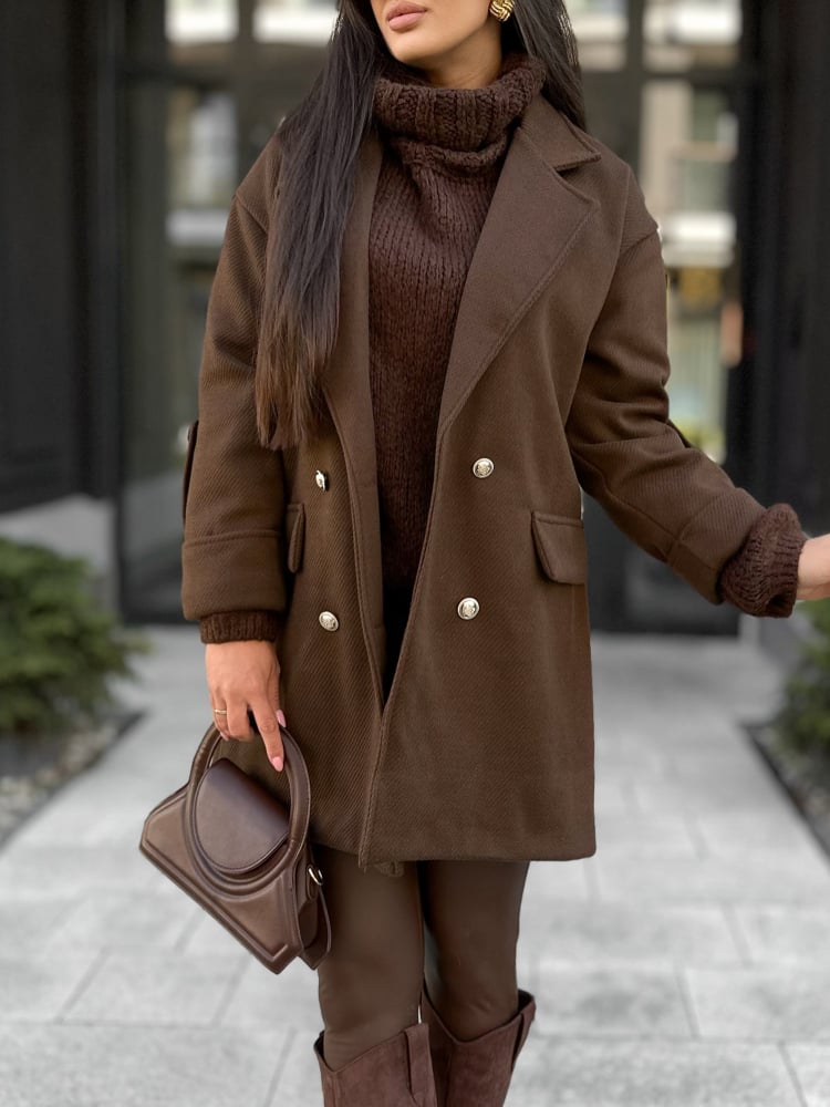 PŁASZCZ DAFNA BRĄZOWY