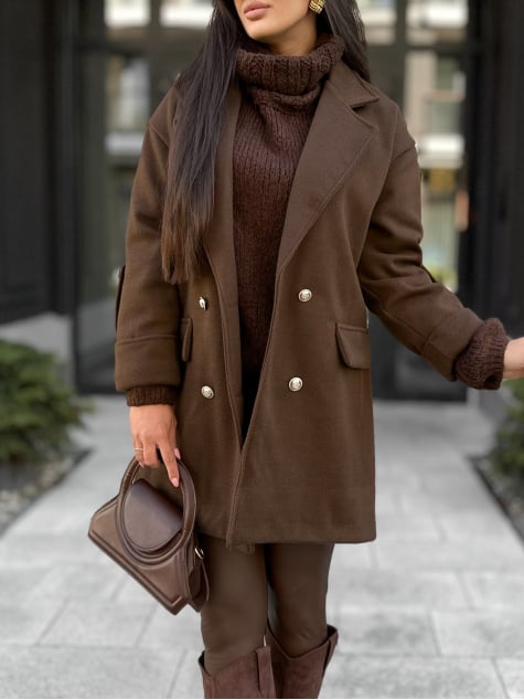 PŁASZCZ DAFNA BRĄZOWY