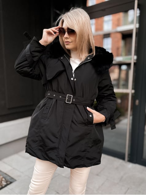 KURTKA Z PODPINKĄ ETTIE CZARNA