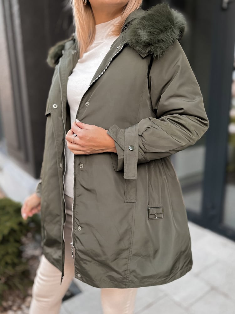 KURTKA Z PODPINKĄ ETTIE KHAKI