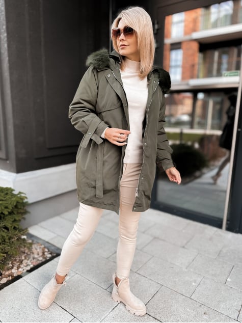 KURTKA Z PODPINKĄ ETTIE KHAKI