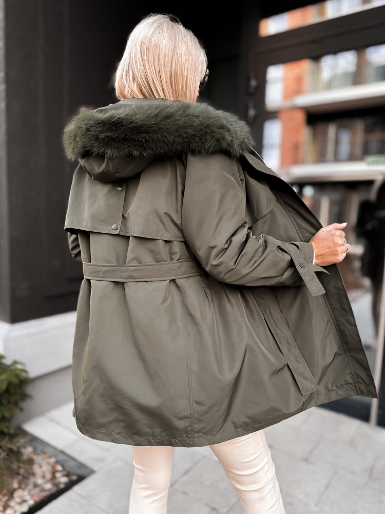 KURTKA Z PODPINKĄ ETTIE KHAKI