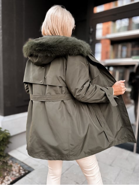KURTKA Z PODPINKĄ ETTIE KHAKI
