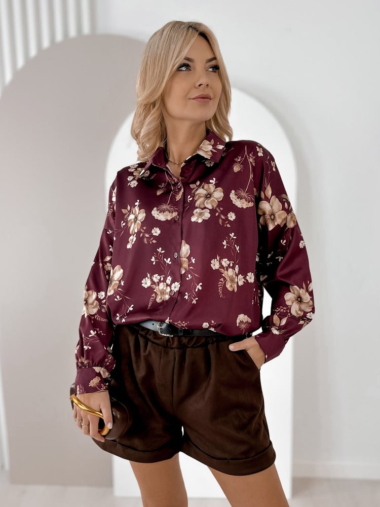 KOSZULA FENIMORE BORDOWA