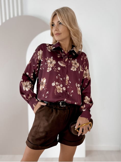 KOSZULA FENIMORE BORDOWA