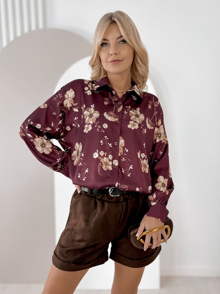 KOSZULA FENIMORE BORDOWA