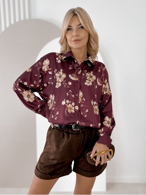 KOSZULA FENIMORE BORDOWA