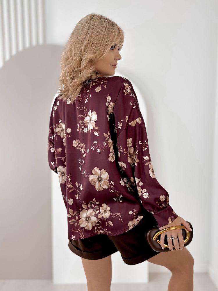 KOSZULA FENIMORE BORDOWA