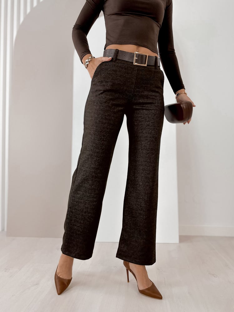 SPODNIE COLLINS BRĄZOWE