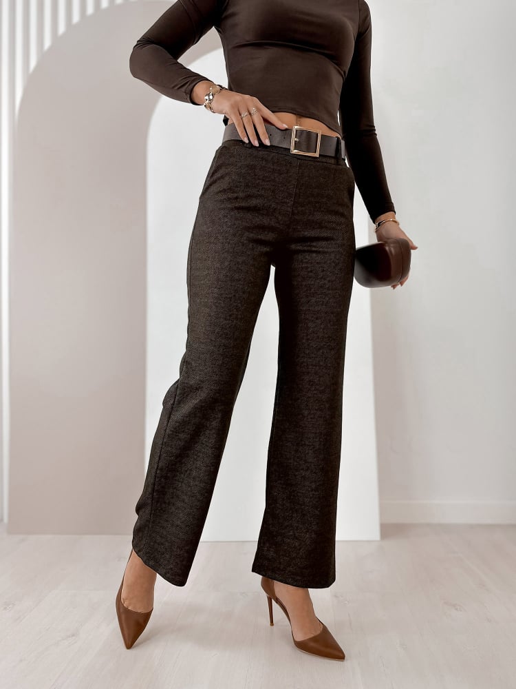 SPODNIE COLLINS BRĄZOWE