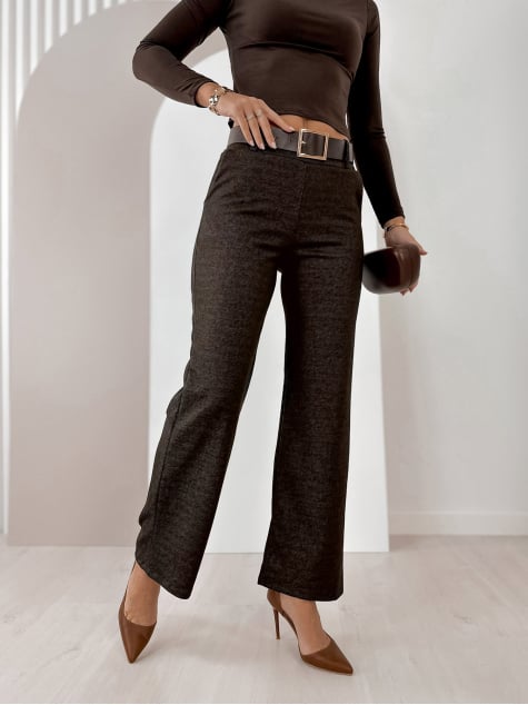 SPODNIE COLLINS BRĄZOWE