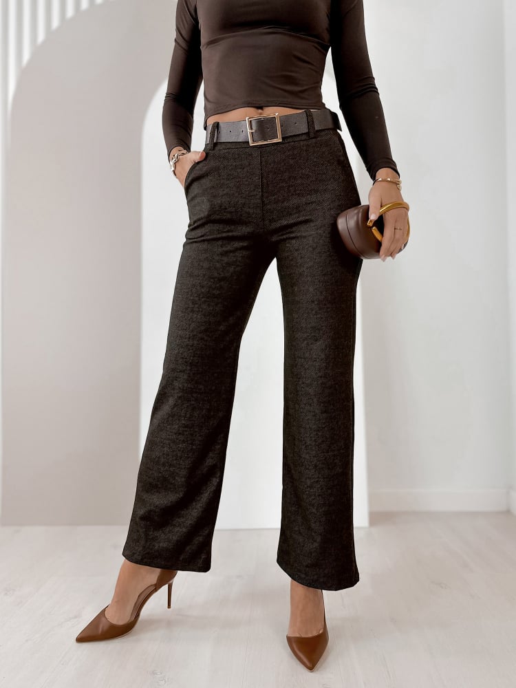 SPODNIE COLLINS BRĄZOWE