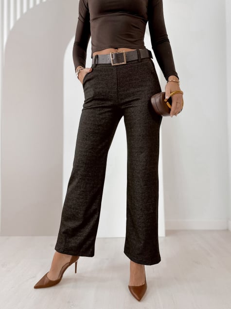 SPODNIE COLLINS BRĄZOWE