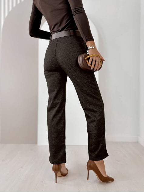 SPODNIE COLLINS BRĄZOWE