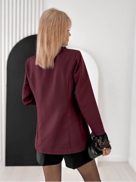 ŻAKIET LAWNEY BORDOWY