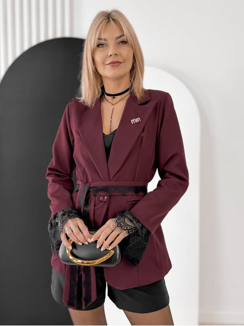 ŻAKIET LAWNEY BORDOWY