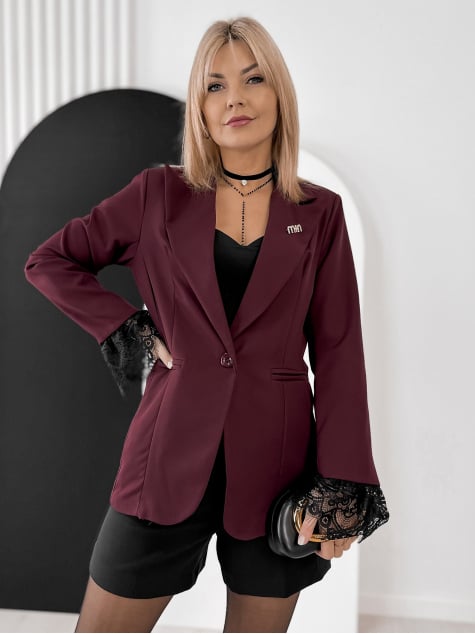 ŻAKIET LAWNEY BORDOWY