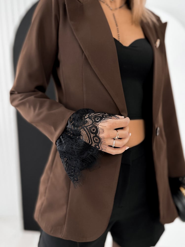 ŻAKIET LAWNEY BRĄZOWY