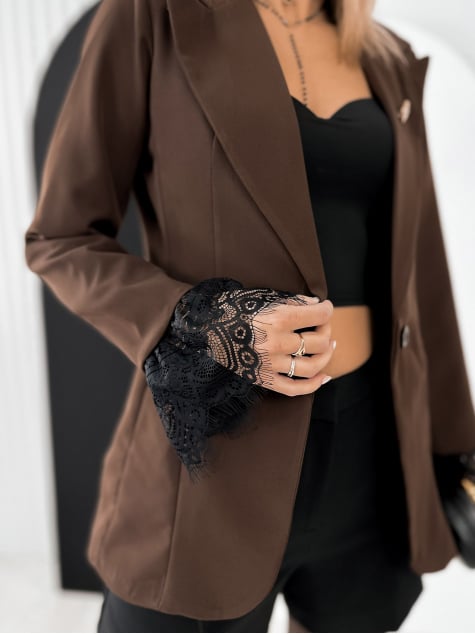 ŻAKIET LAWNEY BRĄZOWY