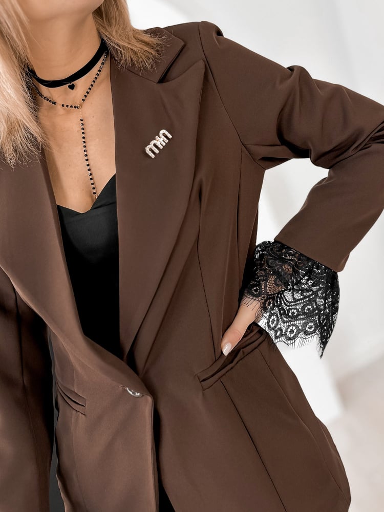 ŻAKIET LAWNEY BRĄZOWY