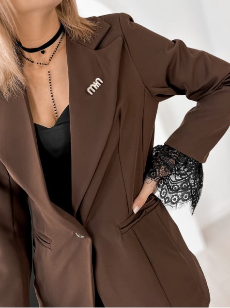 ŻAKIET LAWNEY BRĄZOWY