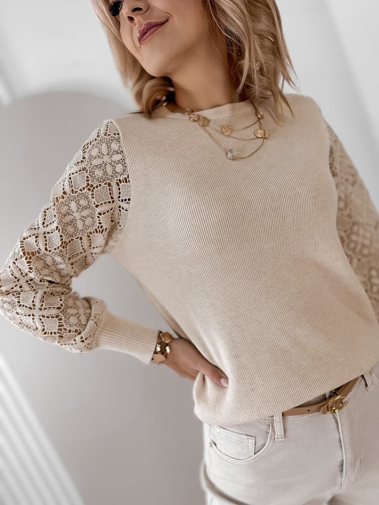 SWETER MARACOT BEŻOWY