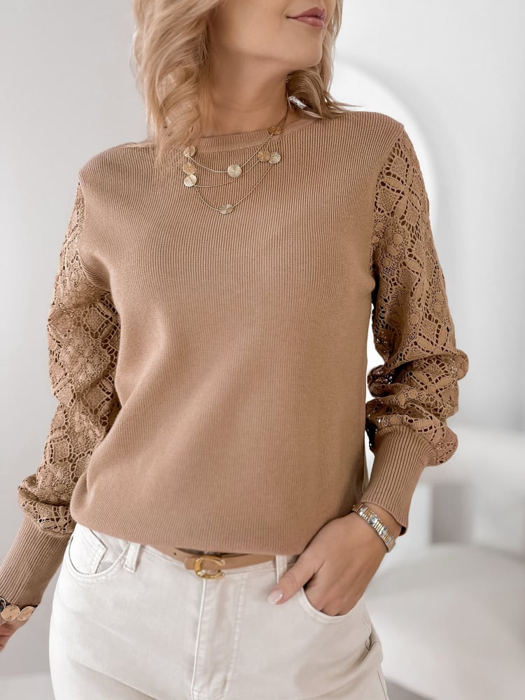 SWETER MARACOT KARMELOWY