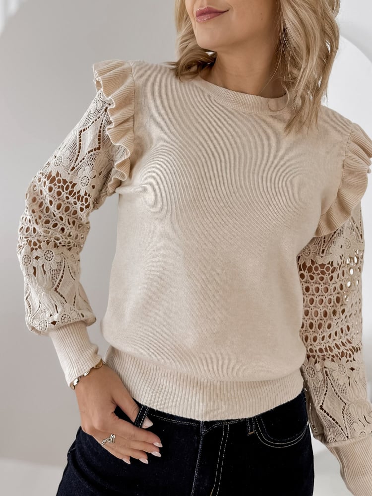 SWETER BIRLEY BEŻOWY