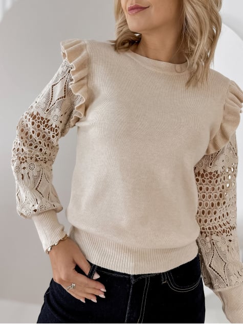 SWETER BIRLEY BEŻOWY