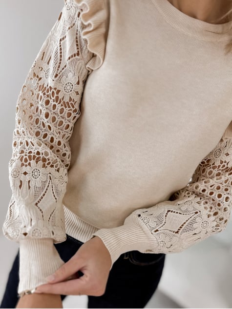 SWETER BIRLEY BEŻOWY