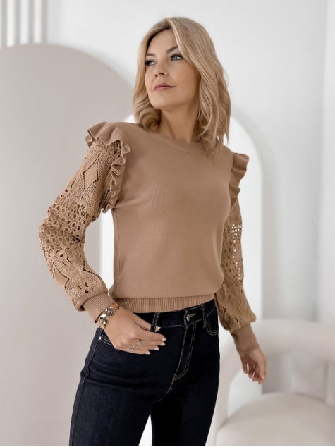 SWETER BIRLEY KARMELOWY