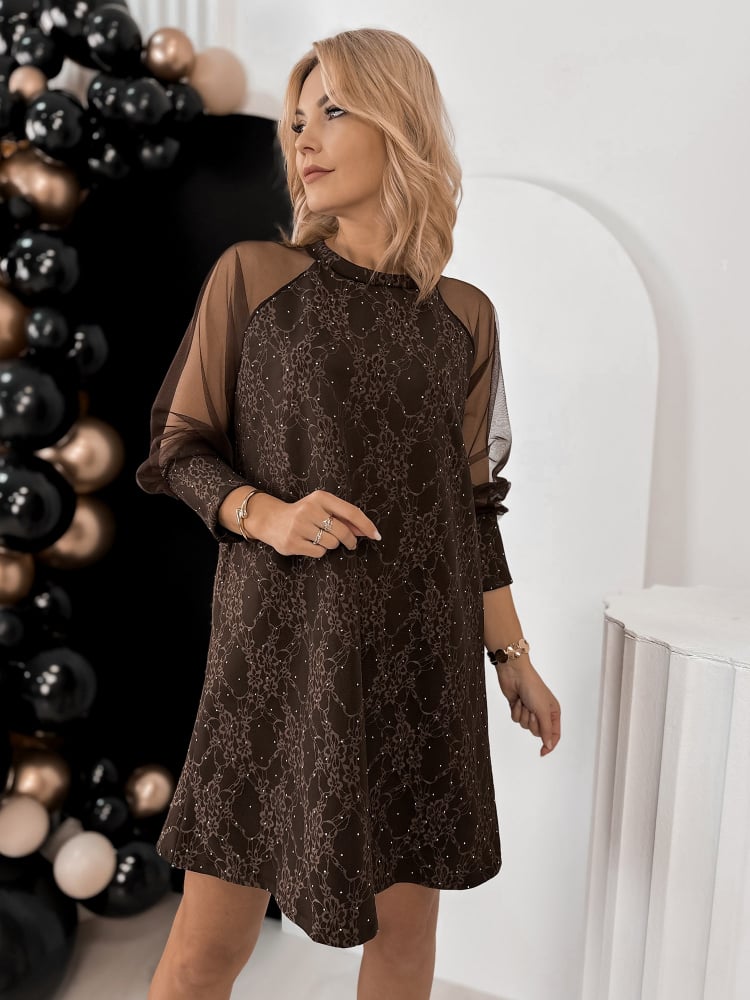 SUKIENKA BRUNE BRĄZOWA
