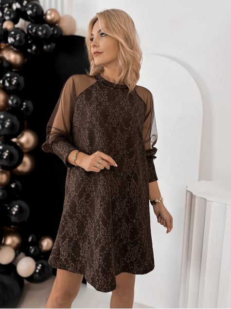 SUKIENKA BRUNE BRĄZOWA