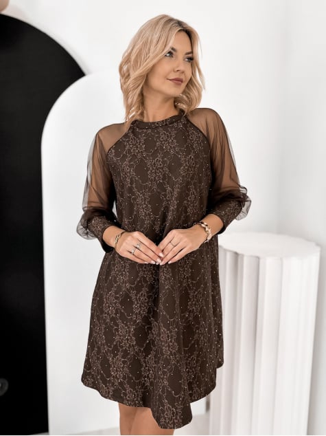 SUKIENKA BRUNE BRĄZOWA