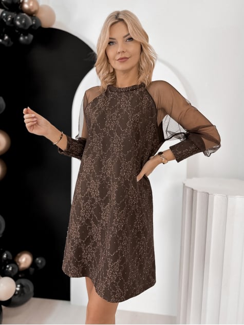SUKIENKA BRUNE BRĄZOWA