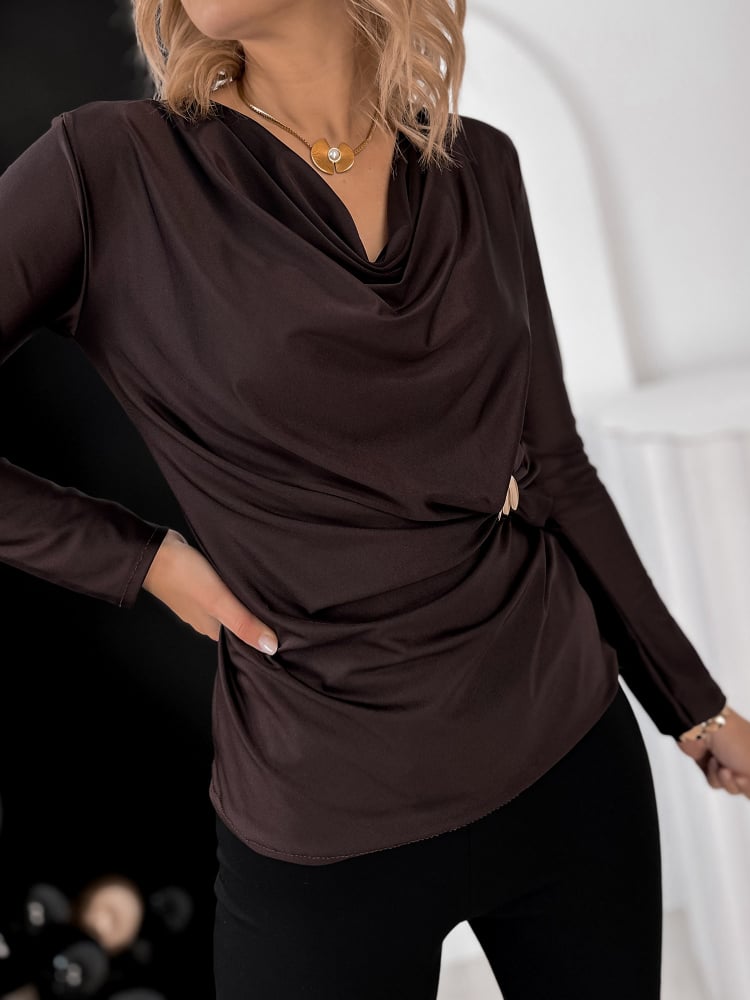 BLUZKA ALBANE BRĄZOWA