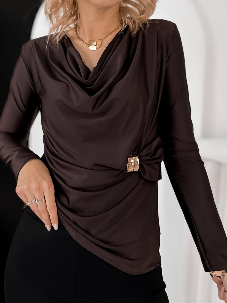 BLUZKA ALBANE BRĄZOWA