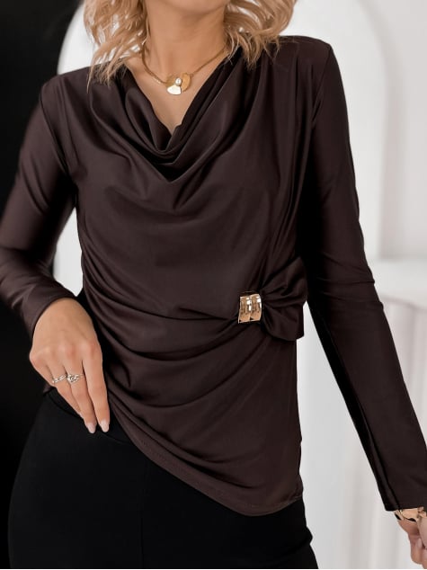 BLUZKA ALBANE BRĄZOWA