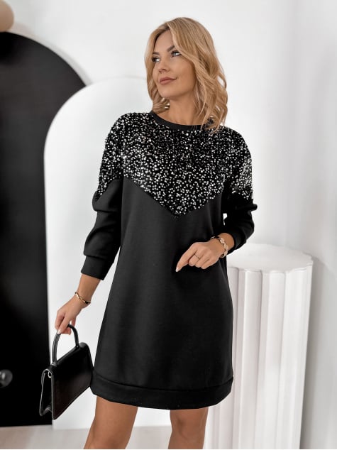 SUKIENKA PERRONE SREBRNO-CZARNA