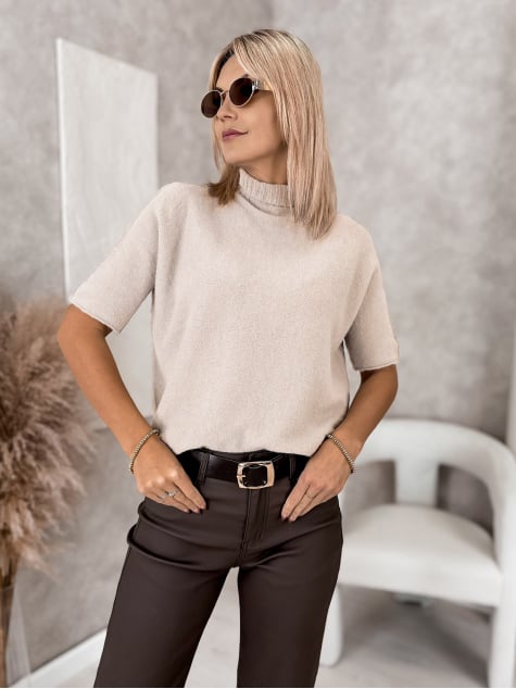 SWETER ASLAN BEŻOWY