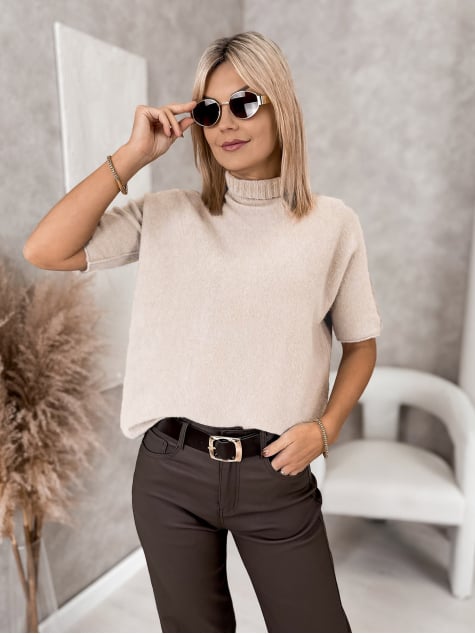 SWETER ASLAN BEŻOWY