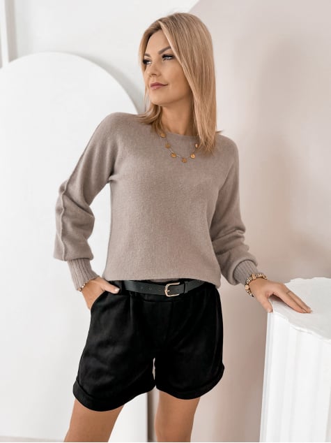 SWETER VALMONT CIEMNOBEŻOWY